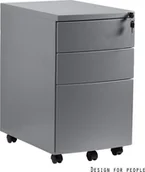 Szafy biurowe - Unique Kontenerek biurowy RPH-02 srebrny RPH-02-S - miniaturka - grafika 1