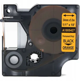 DYMO strefadrukarek.pl Taśma 1805427 winylowa 24mm x 5.5m pomarańczowa czarny nadruk - zamiennik | OSZCZĘDZAJ DO 80% - ZADZWOŃ! 730 PROMOCJA! RH-1805427 - Dodatki do drukarek i skanerów - miniaturka - grafika 4