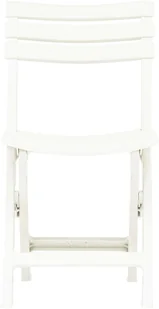 vidaXL Składane krzesła ogrodowe, 2 szt., plastikowe, białe - Fotele i krzesła ogrodowe - miniaturka - grafika 3