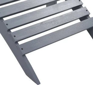 vidaXL Fotel ogrodowy z podnóżkiem, drewniany, szary - Fotele i krzesła ogrodowe - miniaturka - grafika 8