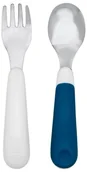 Sztućce dla dzieci - Oxo Sztućce Metalowe w Etui 12m+ Navy - miniaturka - grafika 1