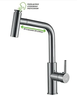 Laveo Bateria zlewozmywakowa chrom TORO BAX 069D - Baterie kuchenne - miniaturka - grafika 3