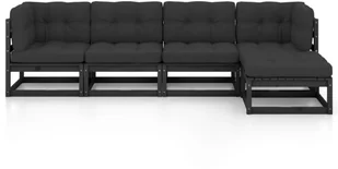 vidaXL 5-cz. zestaw wypoczynkowy do ogrodu, z poduszkami, lita sosna 3076588 - Meble ogrodowe - miniaturka - grafika 2