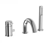 Baterie wannowe i prysznicowe - Paffoni Joker Bateria nawannowa 3-otworowa chrom JK047CR - miniaturka - grafika 1