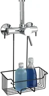 Półki łazienkowe - Wenko Półka łazienkowa zawieszana na baterii prysznicowej CADDY MILO czarna 24525100 - miniaturka - grafika 1
