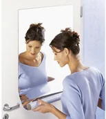 Lustra - Wenko Samoprzylepna folia lustrzana srebrna, 150x58 cm - miniaturka - grafika 1