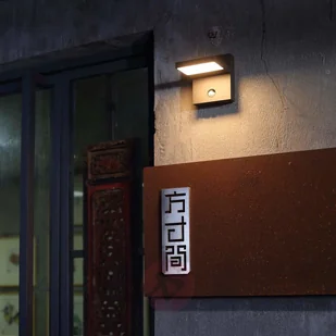 Lampenwelt com Kinkiet zewnętrzny LED Silvan ciemnoszary, czujnik - Lampy ogrodowe - miniaturka - grafika 2