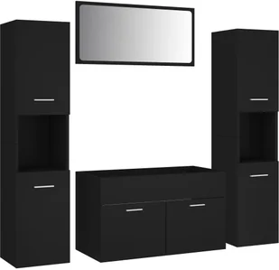 VidaXL Lumarko Zestaw mebli łazienkowych, czarny, płyta wiórowa! 3071694 VidaXL - Meble łazienkowe - miniaturka - grafika 49