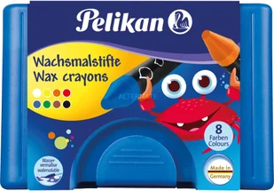 Pelikan 666 722959 kredki świecowe, okrągłe, do malowania na mokro, 8 sztuk, w niebieskim kartonowym opakowaniu 722959 - Kredki, ołówki, pastele i pisaki - miniaturka - grafika 2