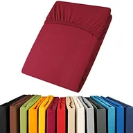 Prześcieradła - aqua-textil prześcieradło z gumką Viana, bawełna, kolor: pomarańczowy 90x200/100x200 cm, bordowo-czerwony, 180x200 do 200x200 cm 11883 - miniaturka - grafika 1