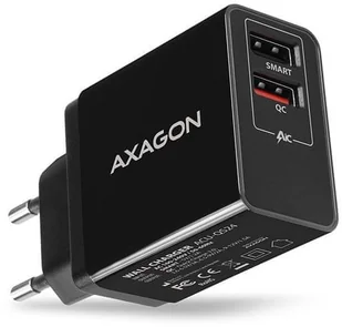 Axago ładowarka QUICK i SMART 2x USB port QC3.0/AFC/FCP + 5V 1.2A 24W ACU QS24 - Ładowarki do telefonów Axago ładowarka QUICK i SMART 2x USB port QC3.0/AFC/FCP + 5V 1.2A 24W ACU QS24 - Ładowarki do telefonów - miniaturka - grafika 1