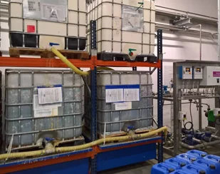 098 Bezpieczny regał paletowy na 6 paletopojemników 1000l wymiary wanien 3200x1300xh200mm długość całkowita regału 3470 mm) 09878972 78972-uniw - Szafy i regały magazynowe - miniaturka - grafika 4