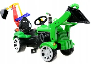 Traktor Traktorek z Pedałkami Koparka Spych+gratis - Jeździki dla dzieci - miniaturka - grafika 3