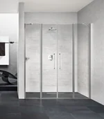 Ścianki i drzwi prysznicowe - Novellini Young 2.0 2A Drzwi prysznicowe uchylne wnękowe 177-181x200 cm profile chrom szkło przezroczyste Y22A177-1K - miniaturka - grafika 1