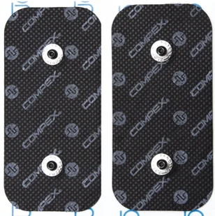 Compex Elektrody podwójne EasySnap 5cm x 10cm do elektrostymulatorów Compex - 2 sztuki (Compex 42216) - Meble i wyposażenie gabinetów medycznych Compex Elektrody podwójne EasySnap 5cm x 10cm do elektrostymulatorów Compex - 2 sztuki (Compex 42216) - Meble i wyposażenie gabinetów medycznych - miniaturka - grafika 1