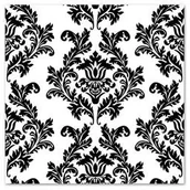 Gadżety dla niej i dla niego - POL Serwetki białe z czarnym wzorem 33 cm 20 szt SLOG-001809 - miniaturka - grafika 1