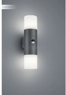 Trio Leuchten Hoosic zewnętrzna lampa ścienna, aluminium, antracyt/biały (222260242) - Lampy ścienne - miniaturka - grafika 3