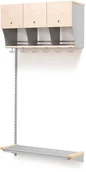 Wieszaki i stojaki - AJ Produkty Wieszak do szatni JEPPE, moduł dodatkowy, 900x1800 mm, brzoza, aluminium - miniaturka - grafika 1