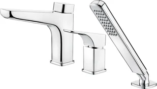 Deante Bat hiacynt chrom wannowa 3-otworowa BQH013M - Baterie wannowe i prysznicowe - miniaturka - grafika 2