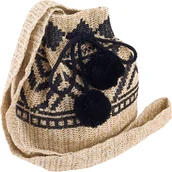 Torebki damskie - Cavaldi 4U Mała, słomiana torebka worek z pomponami, idealna na lato - miniaturka - grafika 1