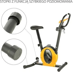 HMS Rower stacjonarny magnetyczny M8410 One Fitness czarno-pomarańczowy 17-01-045 - Rowery treningowe - miniaturka - grafika 5