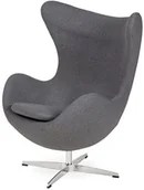 Fotele - King Home Fotel Egg grafitowy szary JH-026.GRAF.SZARY.4 - miniaturka - grafika 1