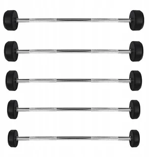 Sztanga Gryf Stały Gumowany Hms GSG-40 40kg - Sztangi - miniaturka - grafika 2