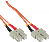 Kable światłowodowe - InLine Kabel światłowodowy Duplex SC/SC 50/125m OM2 1m 83501 83501 - miniaturka - grafika 1