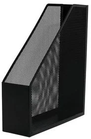 Q-CONNECT Pojemnik na dokumenty Office Set, metalowy, czarny KF00862 - Pojemniki biurowe - miniaturka - grafika 3