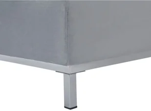 Beliani Narożnik welurowy lewostronny szary OSLO - Narożniki - miniaturka - grafika 8