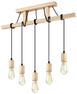 Lampy sufitowe - Lamkur Żyrandol na lince LEON 5xE27/60W/230V - miniaturka - grafika 1
