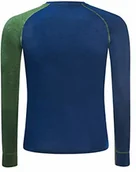 Koszulki sportowe męskie - Black Crevice Black Crevice Męska koszulka z długim rękawem z wełny merino koszulka funkcyjna, steel blue/forest green, XL BCR403652-BF-XL - miniaturka - grafika 1