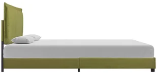 vidaXL Rama łóżka, zielona, tapicerowana tkaniną, 140 x 200 cm - Łóżka - miniaturka - grafika 9
