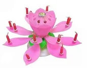 Dekoracje i nakrycia stołu na imprezę - Arpex Świeczka grająca - tańcząca - różowa ASW-GTROZ - miniaturka - grafika 1