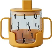 Kubki dla dzieci - Design Letters Kubek dziecięcy Grow musztardowy z tritanu i szkła 3 el. 20103008MUSTARD - miniaturka - grafika 1