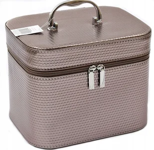 INTER-VION Metaliczny kuferek na kosmetyki - 415 204 - XL - Pozostałe akcesoria kosmetyczne - miniaturka - grafika 3