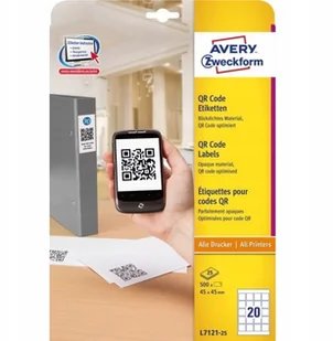 Avery Zweckform Etykiety do QR kodów Zweckform 45 x 45 mm, 20 etykiet/a4 ZW296 - Etykiety do drukarek - miniaturka - grafika 4