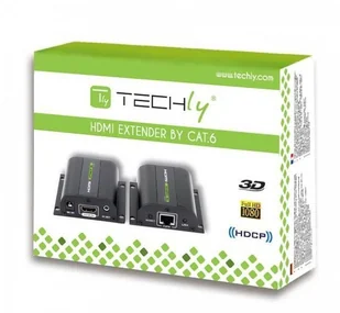Techly Extender HDMI po skrętce Cat. 5e/6/6a/7, do 60m, z odbiornikiem IR, czarny 020355 - Złącza, przejściówki, adaptery - miniaturka - grafika 5