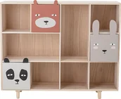 Półki i regały dla dzieci - Bloomingville Regał Calle z szufladami w kształcie zwierząt 82046524 - miniaturka - grafika 1