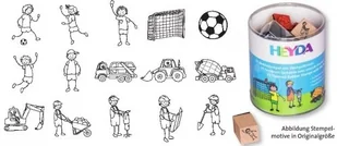 ZESTAW STEMPLI PIŁKARZE I BUDOWA - Zabawki kreatywne - miniaturka - grafika 2