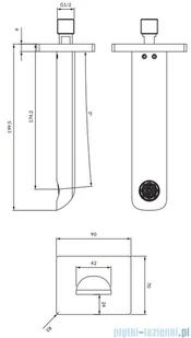 Omnires Sacramento wylewka wannowa chrom WDSACRAMENTOCR | - Baterie umywalkowe - miniaturka - grafika 2