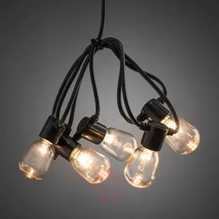 Konstsmide 2386 100 żarówka LED łańcuch świetlny/na zewnątrz (IP44)/zewnętrzny transformator 24 V/20 wyraźne ogródka piwnego/40 ciepło białych diod/czarny przewód (2386-100EE) - Pozostałe oświetlenie - miniaturka - grafika 4