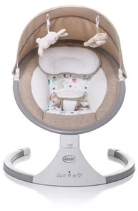 4Baby Huśtawka Rock n Relax Beige SAT3630 - Leżaczki i huśtawki - miniaturka - grafika 3