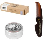 Kosmetyki i akcesoria do pielęgnacji brody - Captain Fawcett Zestaw prezentowy wosku i składanego grzebienia do wąsów Cpt. Fawcett (CF.87T) - Private Stock 6680 - miniaturka - grafika 1