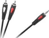 Kable - CABLETECH Kabel Jack 3.5mm RCA Cinch x2 1.8m czarny 4977 4977 - miniaturka - grafika 1