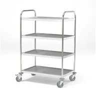 Inne urządzenia handlowo-usługowe - AJ Wózek 520x845x1265mm z 4 półkami 27002 - miniaturka - grafika 1