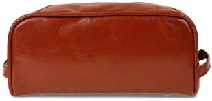 Beltimore kosmetyczka męska Skórzana saszetka brązowa J45 brązowy, beżowy - Kosmetyczki, organizery i kuferki - miniaturka - grafika 4