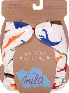 Mila A Pieluszka Minky wielorazowa z kieszonką DINOZAUR - Pieluchy - miniaturka - grafika 2
