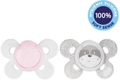 Smoczki uspokajające - Chicco smoczek Physio Comfort silikonowy dziewczynka kropki/szop 2 szt. 0 6 mies - miniaturka - grafika 1