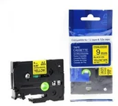 Etykiety do drukarek - Brother TZ-S621/TZe-S621 9mm x 8m extr.adh czarny druk/żółty podkład taśma zamiennik TZeS621 - miniaturka - grafika 1